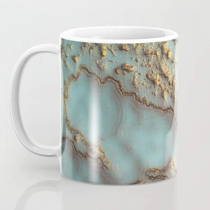 Aqua Coral Reef Abstract Coffee Mug Gallery Image 3