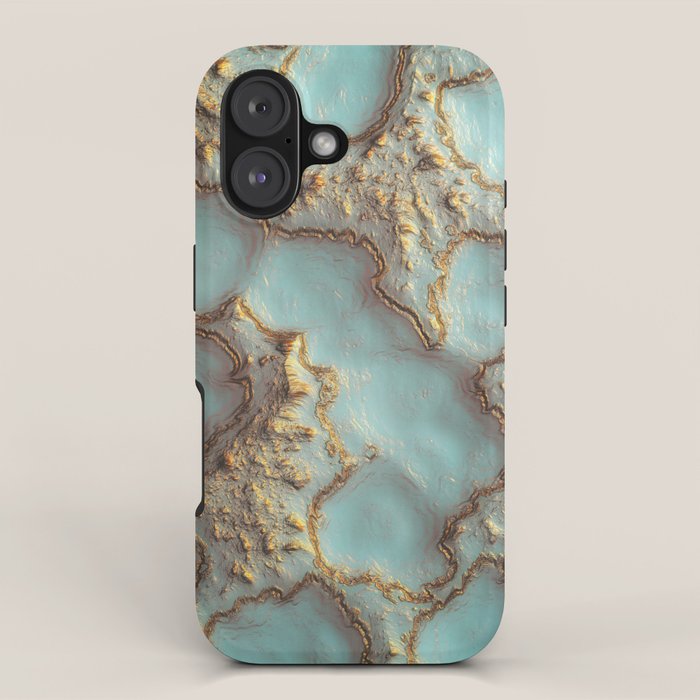 Aqua Coral Reef Abstract iPhone Case Gallery Image 1