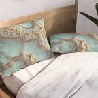 Aqua Coral Reef Abstract Pillow Sham Gallery Image 2