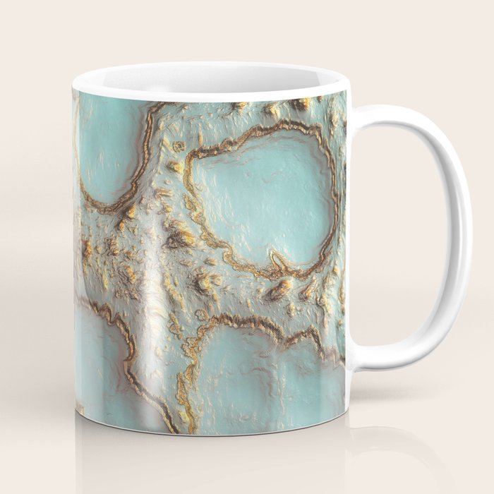 Aqua Coral Reef Abstract Coffee Mug Gallery Image 1