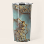 Aqua Coral Reef Abstract Travel Mug Gallery Image 1