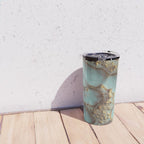 Aqua Coral Reef Abstract Travel Mug Gallery Image 4