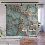 Aqua Coral Reef Abstract Wall Mural Gallery Image 1