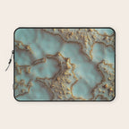 Aqua Coral Reef Abstract Laptop Sleeve Gallery Image 1