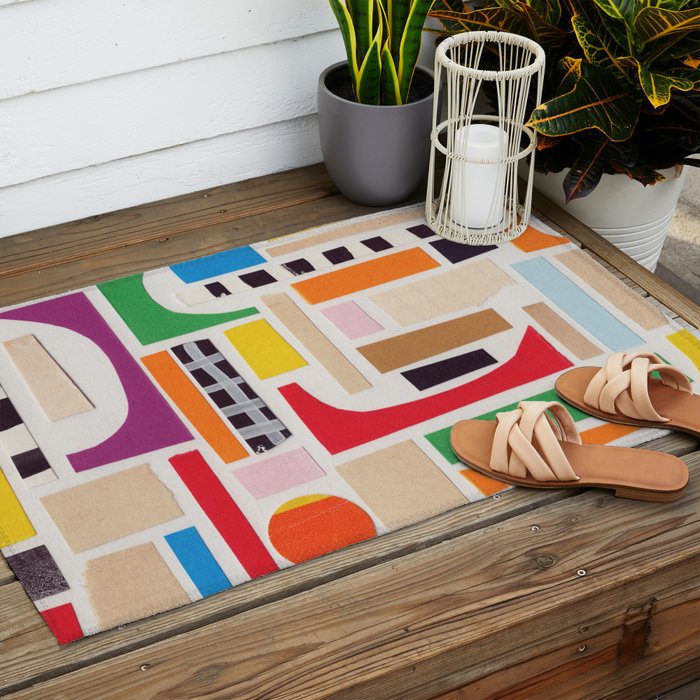 Colorful Castle Outdoor Rug Gallery Image 2