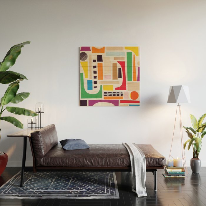 Colorful Castle Wood Wall Art Gallery Image 2