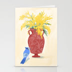 Mimosa and Blue Jay Stationery Card Gallery Image 2