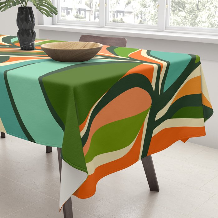 Thankful Garden - Abstract Botanical Illustration Tablecloth Gallery Image 3
