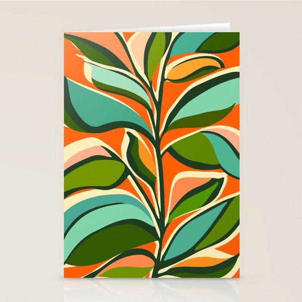 Thankful Garden - Abstract Botanical Illustration Stationery Card Gallery Image 2