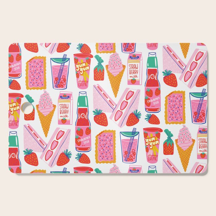 Strawberry Snacks Cutting Board Gallery Image 1