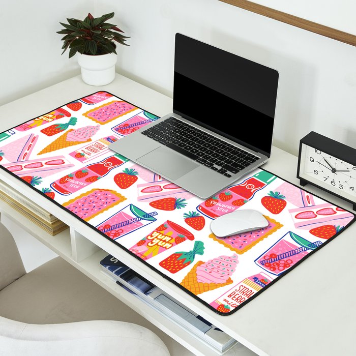 Strawberry Snacks Desk Mat Gallery Image 2