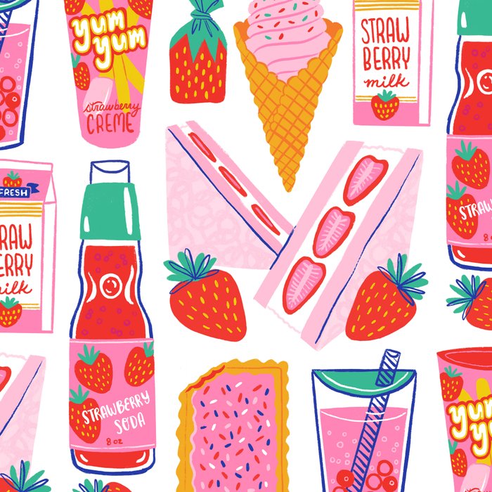 Strawberry Snacks Coffee Mug Gallery Image 2