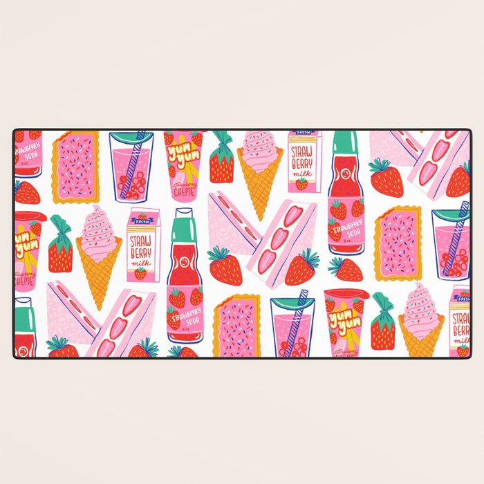 Strawberry Snacks Desk Mat Gallery Image 3