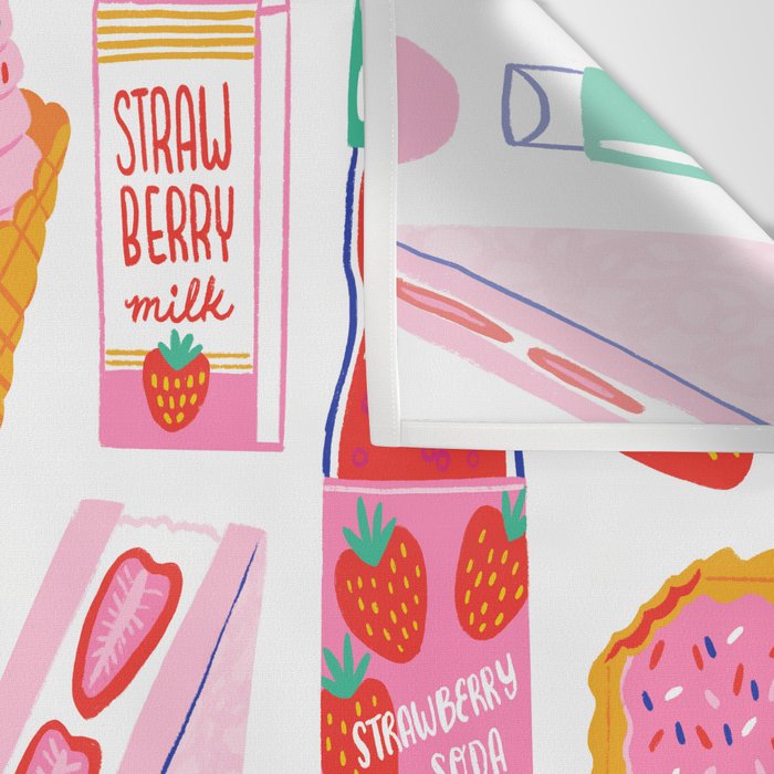 Strawberry Snacks Wall Tapestry Gallery Image 3