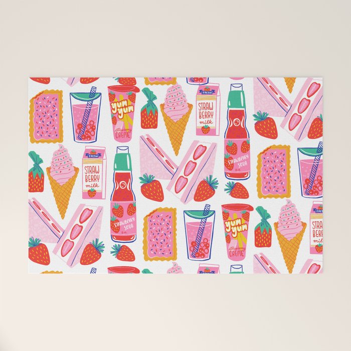 Strawberry Snacks Welcome Mat Gallery Image 1