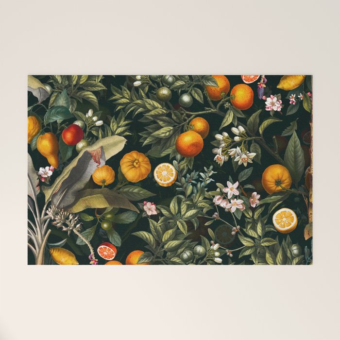 Vintage Fruit Pattern XXII Welcome Mat Gallery Image 1