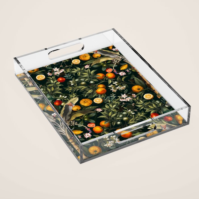 Vintage Fruit Pattern XXII Acrylic Tray Gallery Image 1