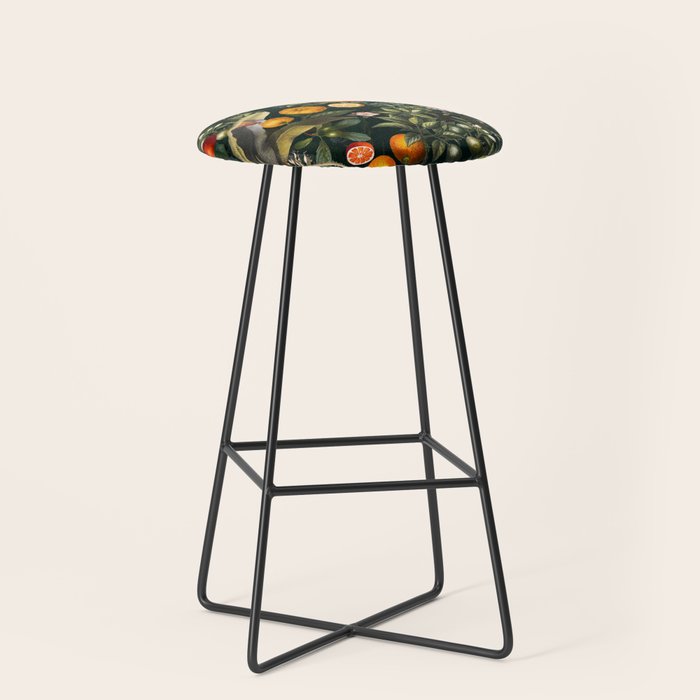 Vintage Fruit Pattern XXII Stool Gallery Image 1