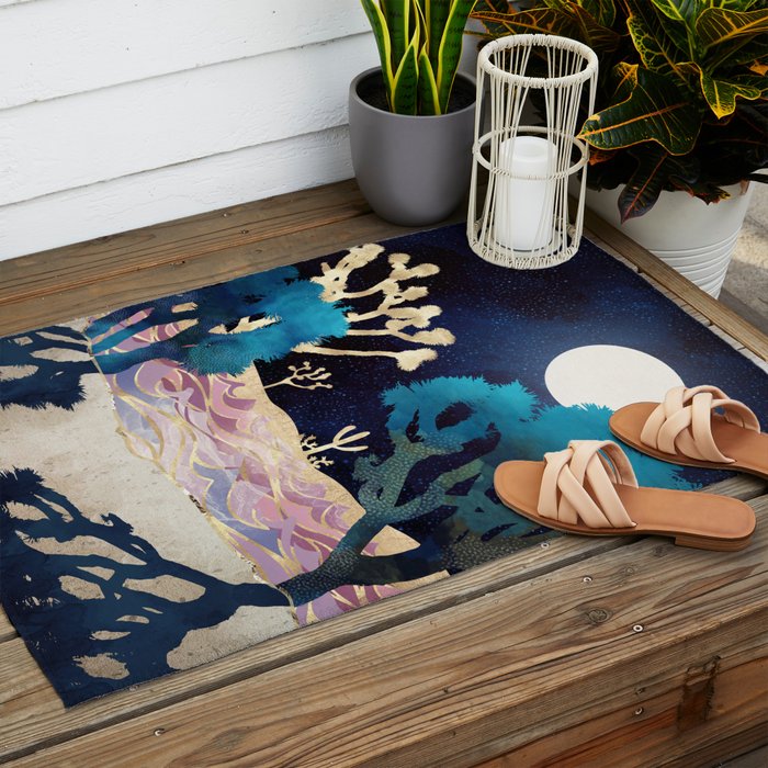 Desert Lake Moonlight Outdoor Rug Gallery Image 2