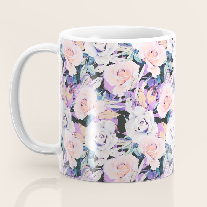 Modern Dark Vibrant Flowery D Coffee Mug Gallery Image 3