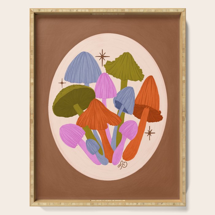 Fun and Funky Mushrooms Serving Tray Gallery Image 1