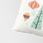 Retro Christmas Card Theme - Plain White Pillow Sham Gallery Image 4
