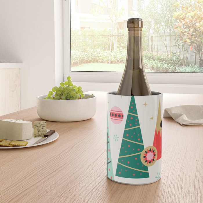 Retro Christmas Card Theme - Plain White Wine Chiller Gallery Image 4