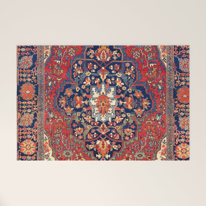 Farahan Arak West Persian Rug Print Welcome Mat Gallery Image 1