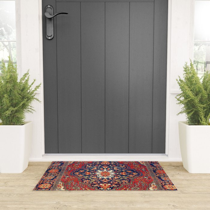 Farahan Arak West Persian Rug Print Welcome Mat Gallery Image 3