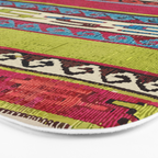 Turkish Antique Kilim Print with Horizontal Stripes  Bath Mat Gallery Image 3