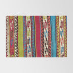 Turkish Antique Kilim Print with Horizontal Stripes  Rug Gallery Image 2