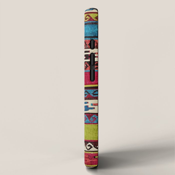 Turkish Antique Kilim Print with Horizontal Stripes  iPhone Case Gallery Image 2
