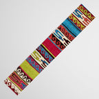 Turkish Antique Kilim Print with Horizontal Stripes  Table Runner Gallery Image 3