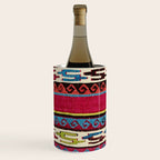 Turkish Antique Kilim Print with Horizontal Stripes  Wine Chiller Gallery Image 1