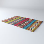 Turkish Antique Kilim Print with Horizontal Stripes  Rug Gallery Image 3