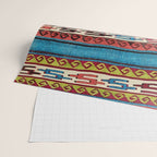 Turkish Antique Kilim Print with Horizontal Stripes  Wrapping Paper Gallery Image 2