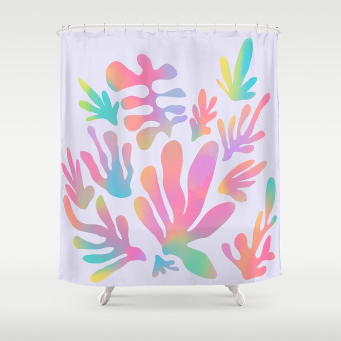 Matisse colorful pastel cutouts Shower Curtain Gallery Image 1