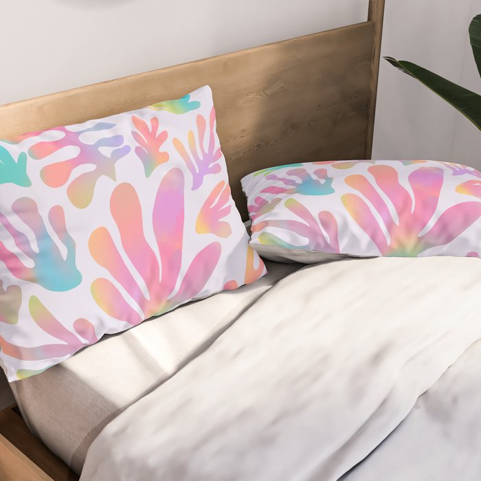 Matisse colorful pastel cutouts Pillow Sham Gallery Image 2