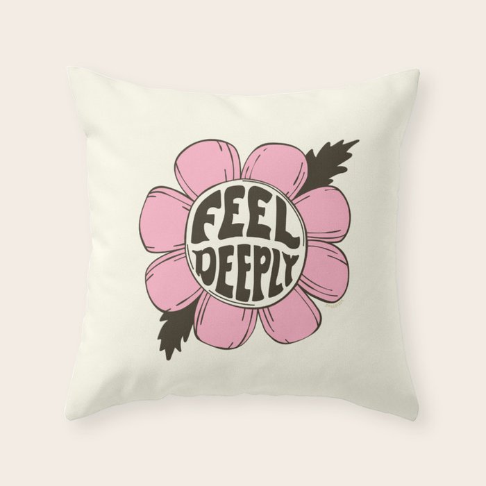 FEEL DEEPLY Throw Pillow Gallery Image 1