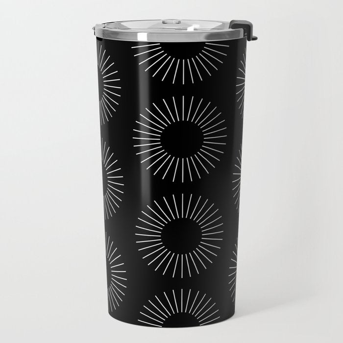 Minimalist Sunray Pattern IX Travel Mug Gallery Image 2