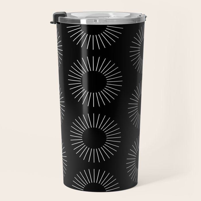 Minimalist Sunray Pattern IX Travel Mug Gallery Image 3