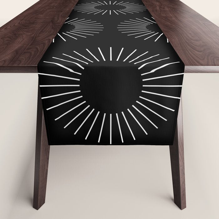 Minimalist Sunray Pattern IX Table Runner Gallery Image 1