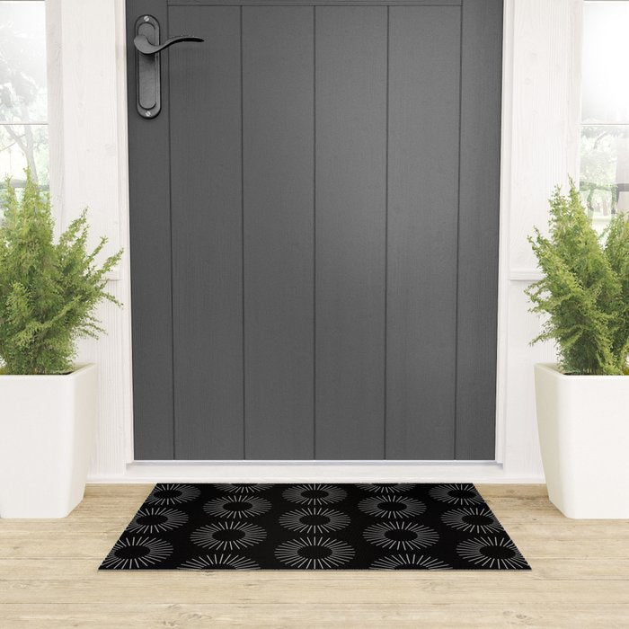 Minimalist Sunray Pattern IX Welcome Mat Gallery Image 3