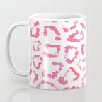Modern white pink  watercolor animal print Coffee Mug Gallery Image 3