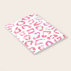Modern white pink  watercolor animal print Notebook Gallery Image 3