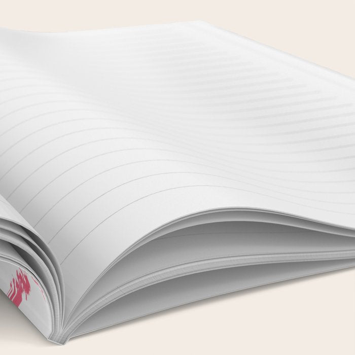 Modern white pink  watercolor animal print Notebook Gallery Image 2