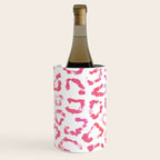 Modern white pink  watercolor animal print Wine Chiller Gallery Image 2