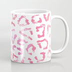 Modern white pink  watercolor animal print Coffee Mug Gallery Image 1