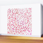 Modern white pink  watercolor animal print Wall Mural Gallery Image 2