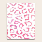 Modern white pink  watercolor animal print Notebook Gallery Image 4